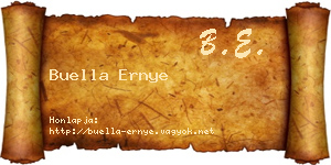 Buella Ernye névjegykártya